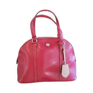 NWOT~COACH Pink Saffiano Leather Top Handle Satchel Bag Purse
